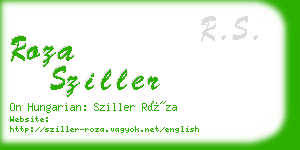 roza sziller business card